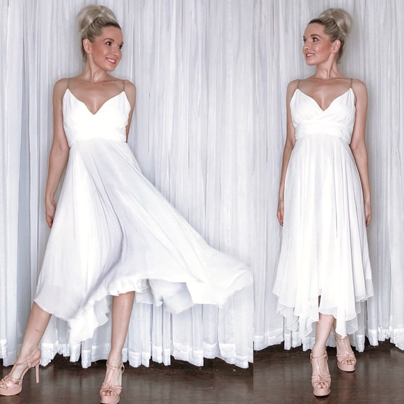 Donna Morgan Dresses & Skirts - Donna Morgan White Bridal Party Midi Dress